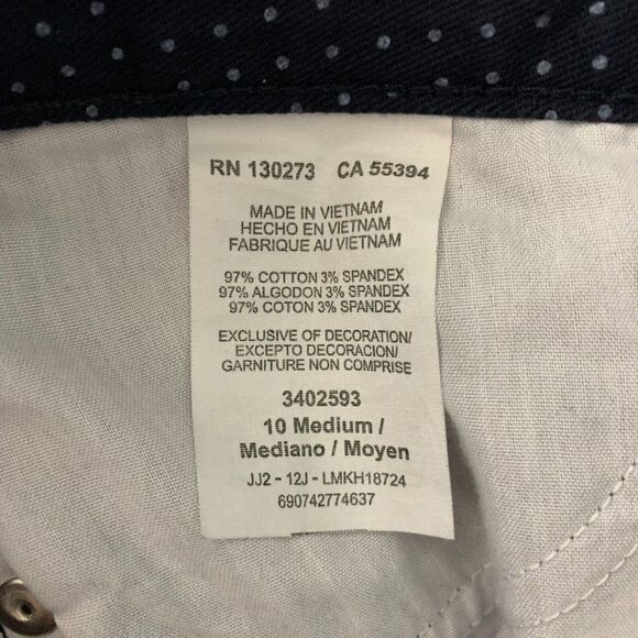 Lee Slender Secret Straight Leg Jeans 10 Blue Polka Dot Mid Rise Stretch NEW - Picture 6 of 6